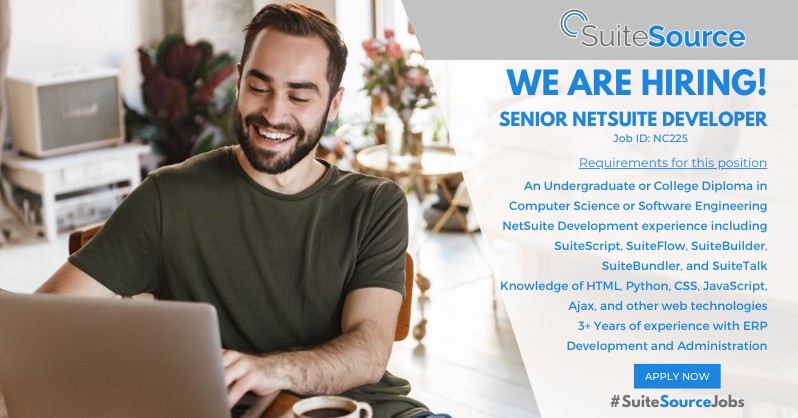 Suite_Source's tweet photo. We have an amazing #Remote opportunity for a #NetSuiteDeveloper to join a great company with an excellent work culture environment. To apply visit our #SuiteSourceJobs page: https://t.co/VkNZH2r0ua
#NetSuite #Developer #JavaScript #ERP #HiringNetSuite #Career #CareerGrowth https://t.co/TcHtxdIwd8