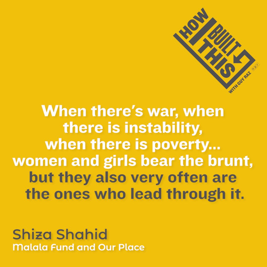 This week on How I Built This Lab, @Shiza Shahid recounts the childhood experiences that forged her commitment to public service and advocacy wondery.com/shows/how-i-bu…