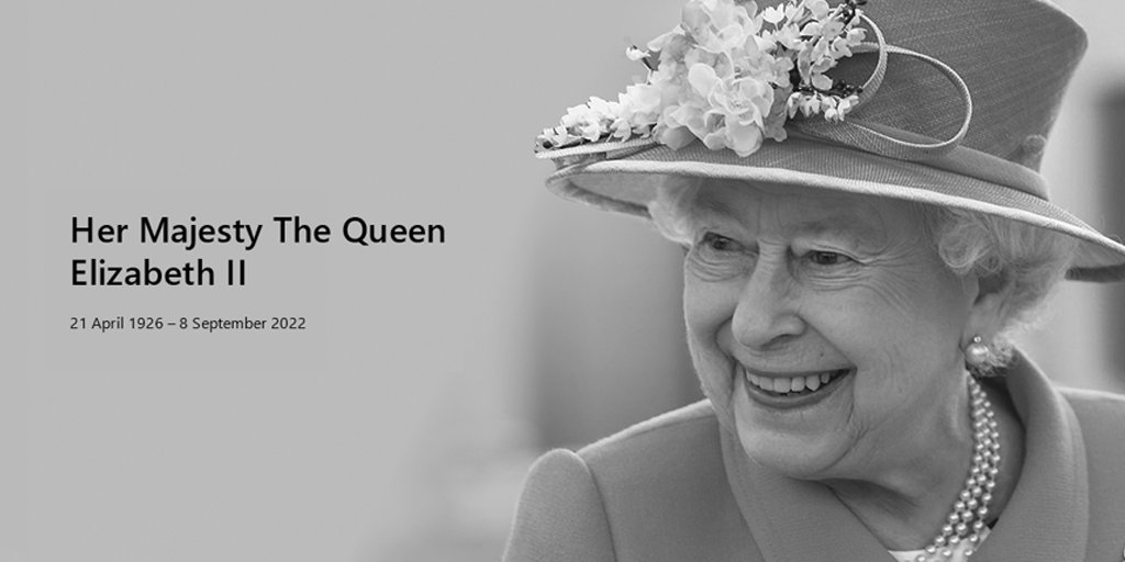 The Microsoft community is deeply saddened to learn of the passing of Her Majesty The Queen. We give thanks for her years of stewardship and service and we will miss her greatly.