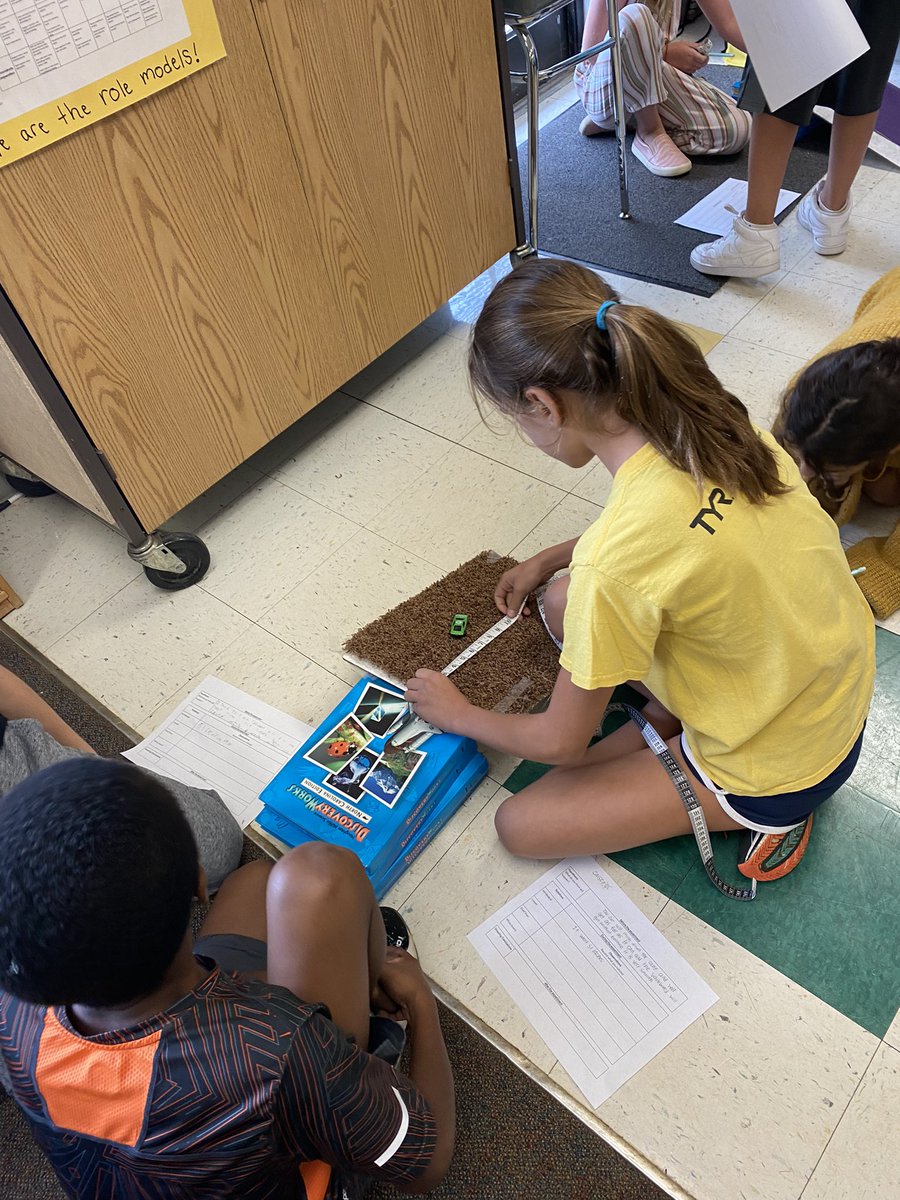 class_ramos's tweet photo. Testing different surface types and how they affect the motion of a toy car. https://t.co/a4TjxnJrpX