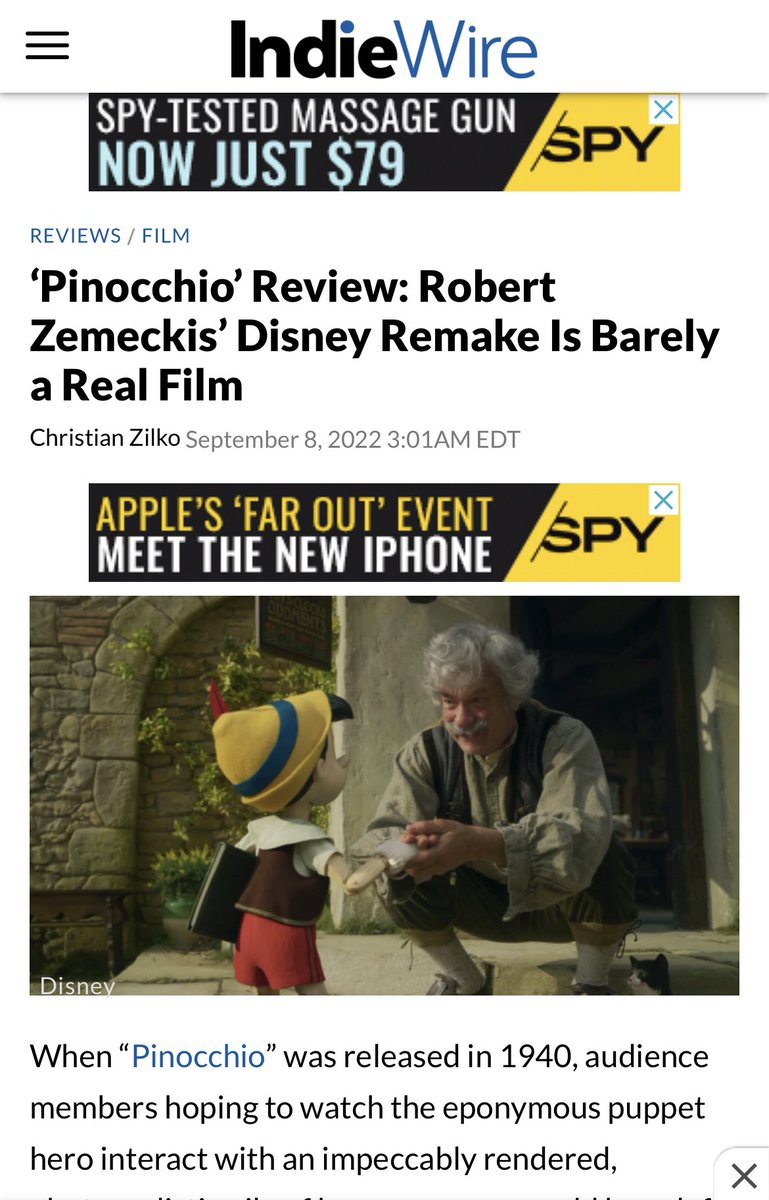 haleyannet's tweet photo. The Pinocchio reviews are getting more brutal 💀💀 https://t.co/VSsSOkYOBD