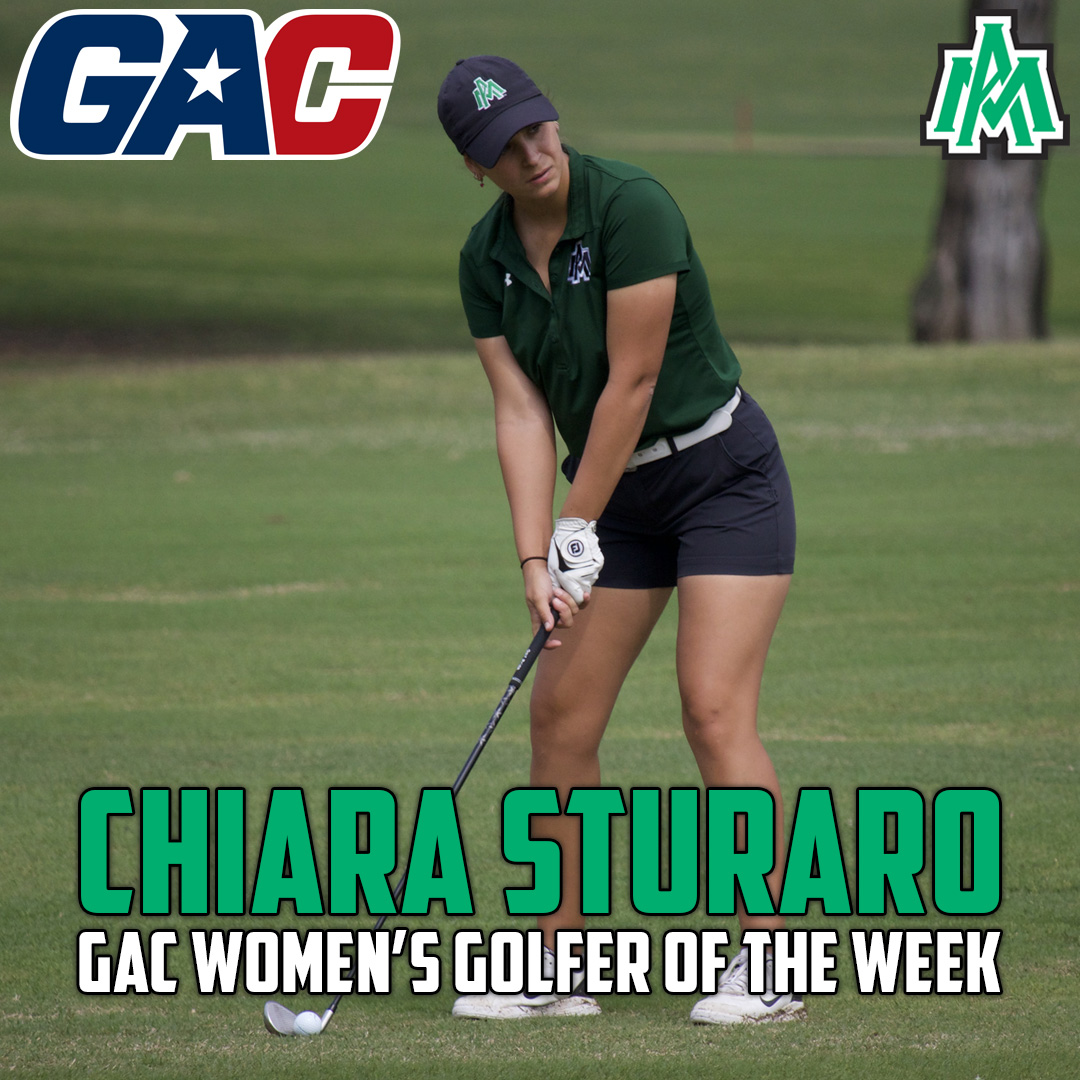 UAMsports's tweet photo. โณ๏ธ | Congratulations to @UAMGolf's Chiara Sturaro for being selected as the @GACAthletics Week 1 Women's Golfer of the Week!
The selection comes after her first place finish in the NCAA DII Central Region Fall Preview Tournament. ๐
#UAMGolf https://t.co/sMmMgOocmP