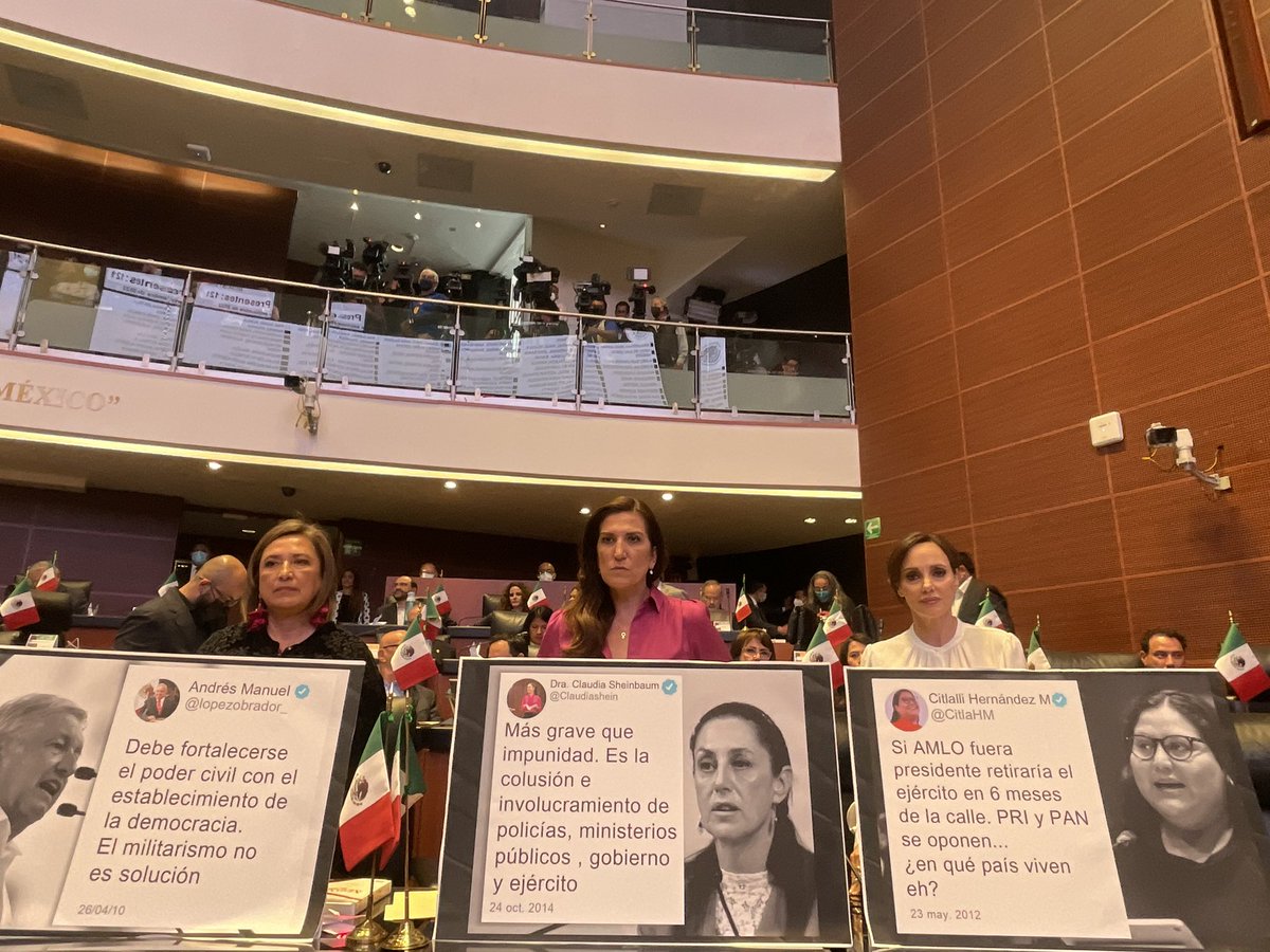 XochitlGalvez's tweet photo. Mentiroso sin memoria, pierde el hilo de la historia.

#NoALaMilitarización 🪖 https://t.co/QUxJ9r4lJJ