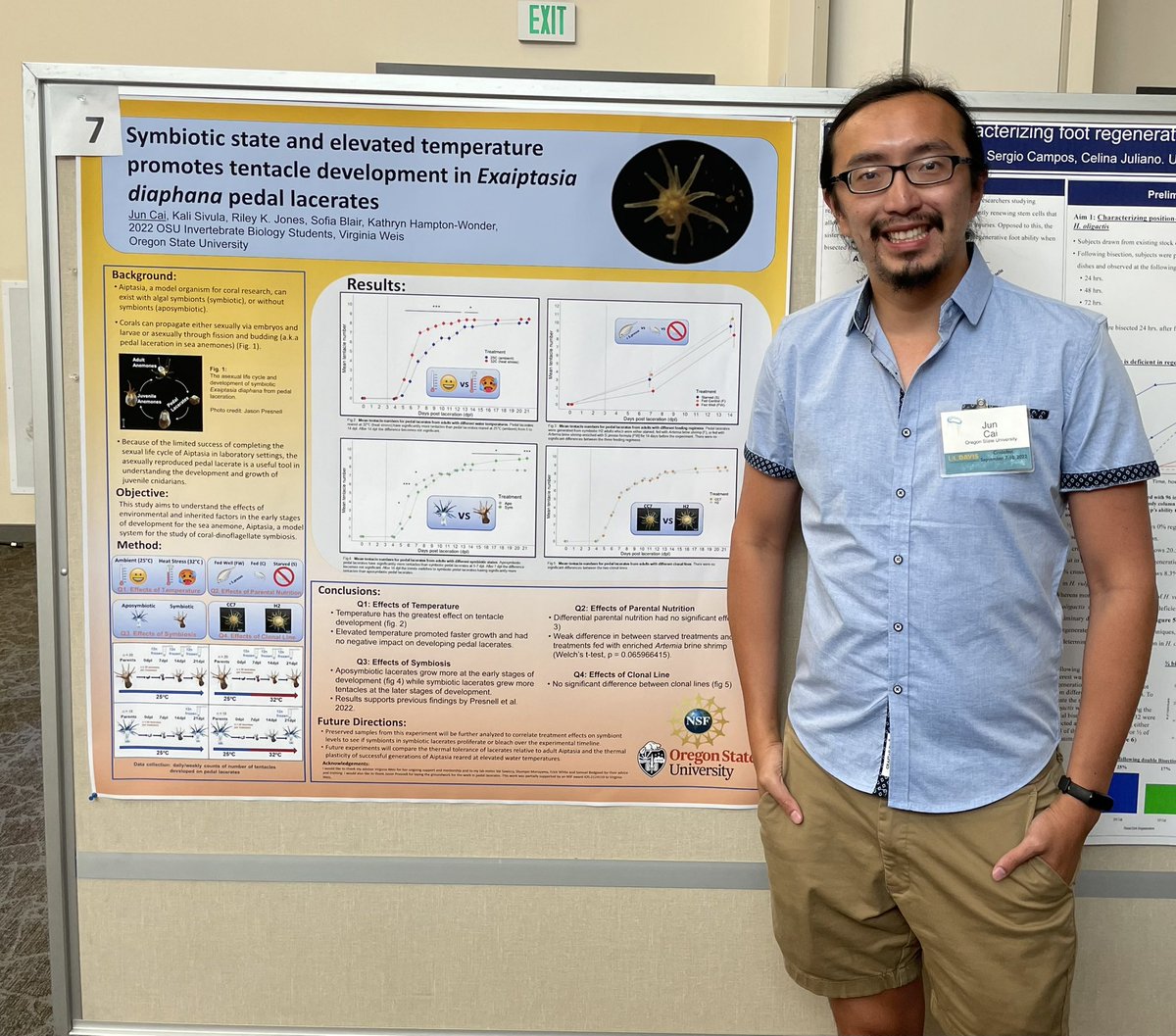 Presenting my summer research at <a href="/cnidofest/">Cnidofest</a> in <a href="/ucdavis/">UC Davis</a>! Come learn about factors that promotes tentacle development of pedal lacerates in Aiptasia in the <a href="/WeisLab/">Weis Lab</a>
#cnidofest2022 #pedallacerates #Aiptasia #anemones #corals #cnidarians