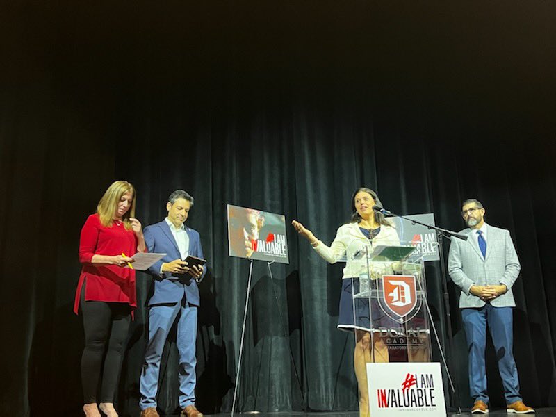FLAllianceEndHT's tweet photo. #IAmInvaluable was created for students, parents, and teachers to promote online safety and emphasize that there is no dollar amount that can be put on one’s life. Many thanks to Doral Academy for hosting us today! https://t.co/arw9Nn5S8H