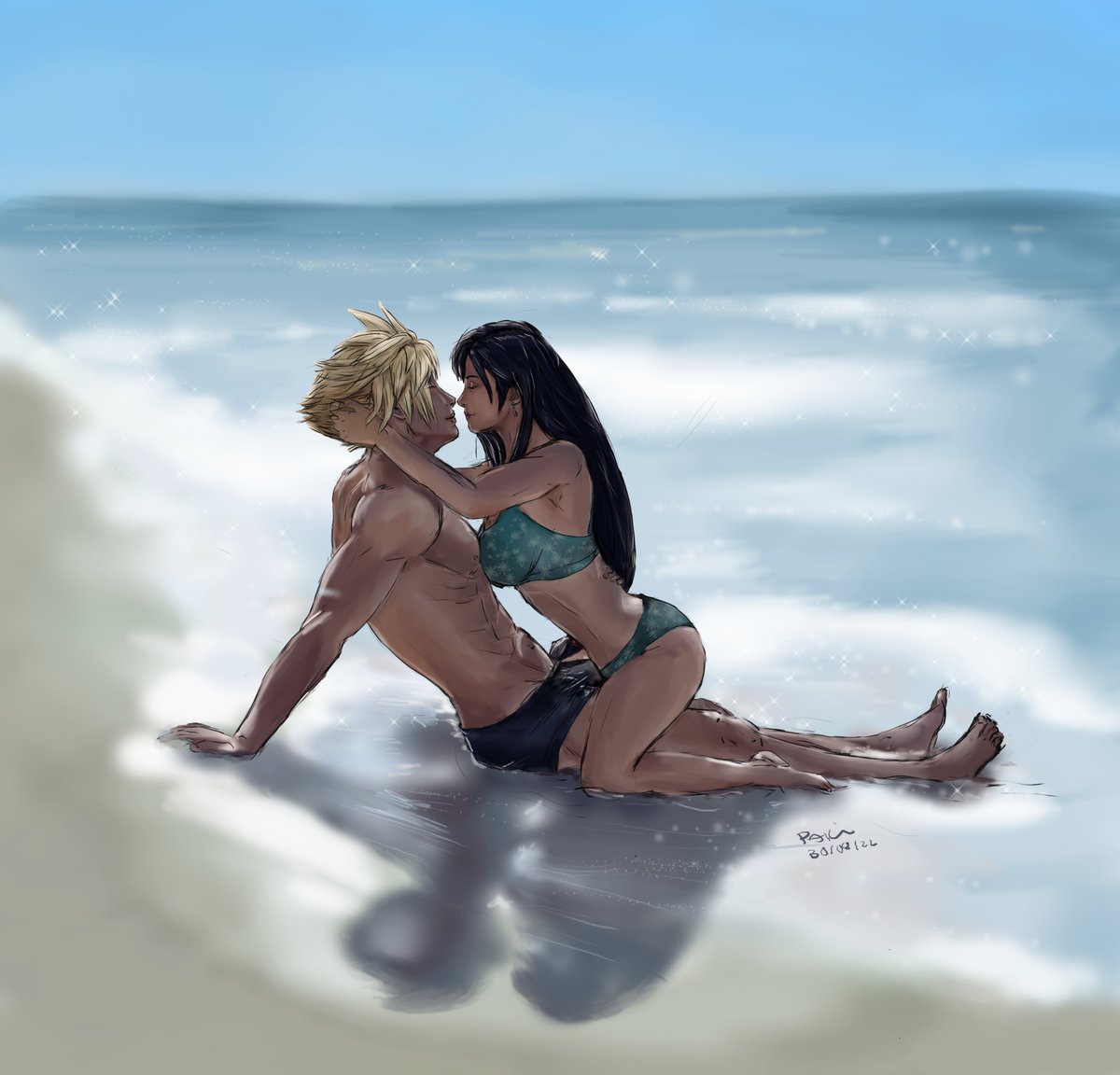 patri01011's tweet photo. #StrifeSummer22   Day 4:

Well, I know this one doesn't exactly meet the NSFW prompt, but at least I hope it's suggestive enough to get an idea...😎🥵

#cloti #CloudStrife #TifaLockhart https://t.co/ljTDnjO0tt