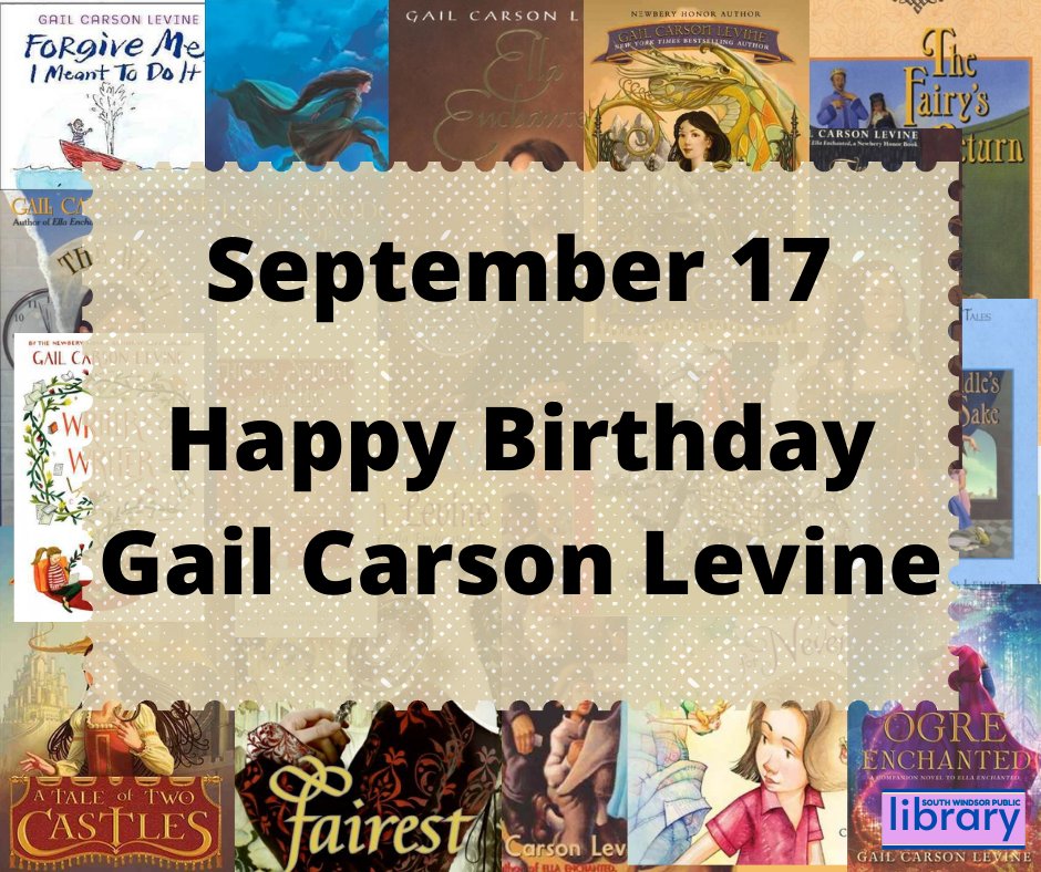 Happy Birthday Gail Carson Levine!     