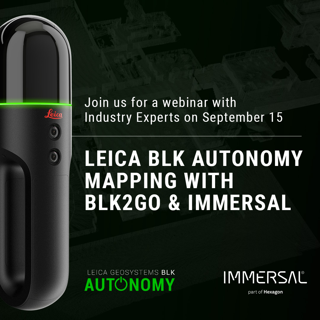 Join us for our newest webinar as Leica BLK Autonomy and Immersal experts explore key features of the BLK2GO, such as its speed, ease of use, and GrandSLAM technology ➡️ hxgn.biz/3evhIvg

#BLKAutonomy #BLK2GO #LeicaBLK