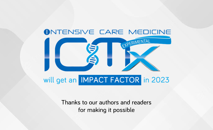 Intensive Care Medicine Experimental (ICMx) tweet media