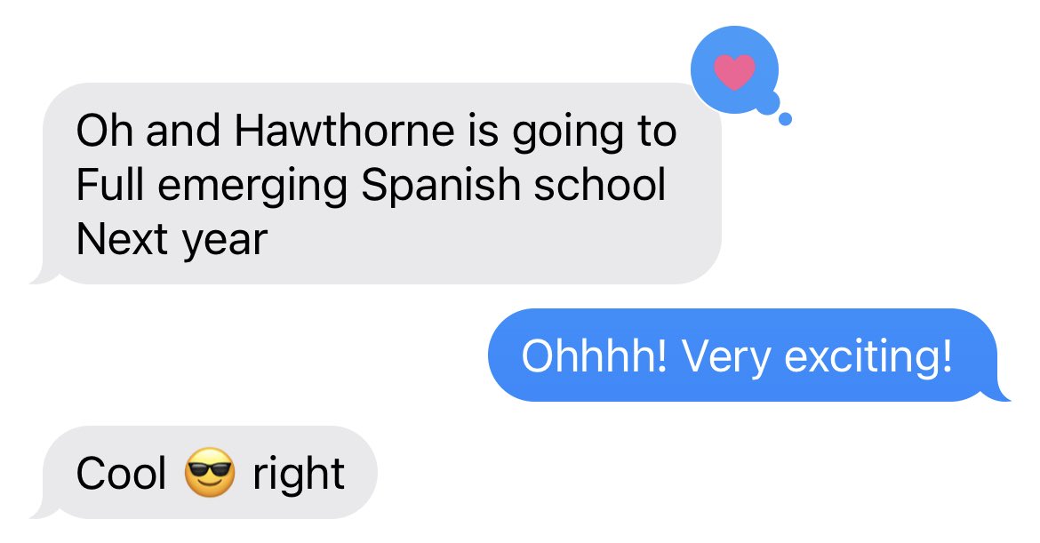 When your kiddo ❤️s her school and is proud to be bilingual ⁦<a href="/hawthornehawks/">Hawthorne Elementary</a>⁩ ⁦<a href="/JCPSSuper/">Dr. Brian Yearwood</a>⁩