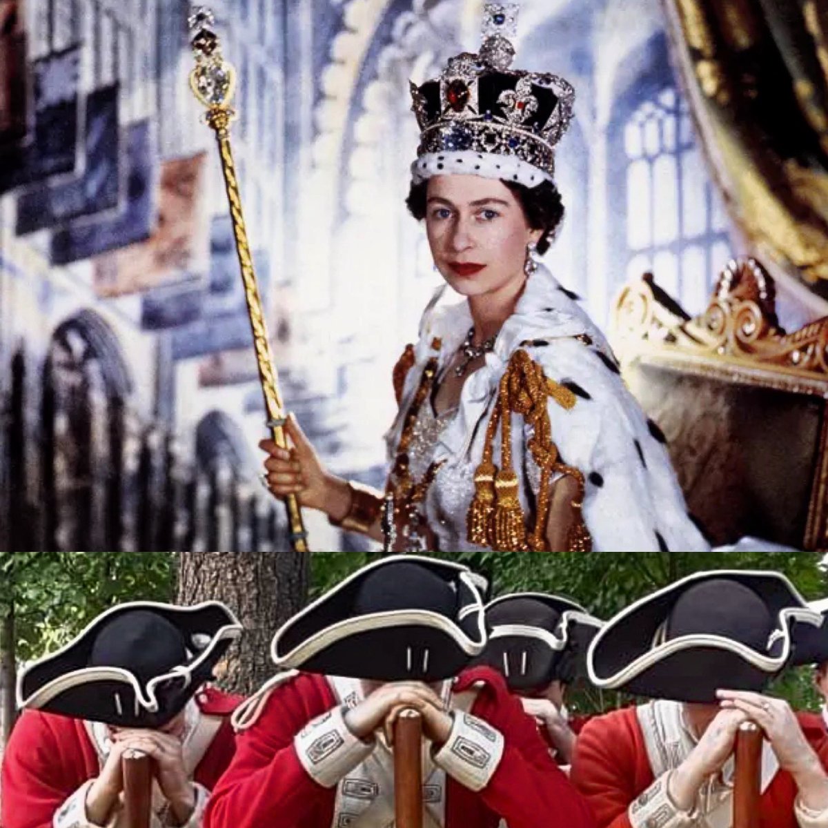 A sad day indeed, the passing of such an inspirational Queen 👸🏻 she will always be in our hearts ♥️ so the 47th bow our heads in respect 🫡 God save the king 👑 #redcoats #greatbritain #queenelizabethii #restinpeace #longestreigningmonarch #godsavethequeen #godsavetheking