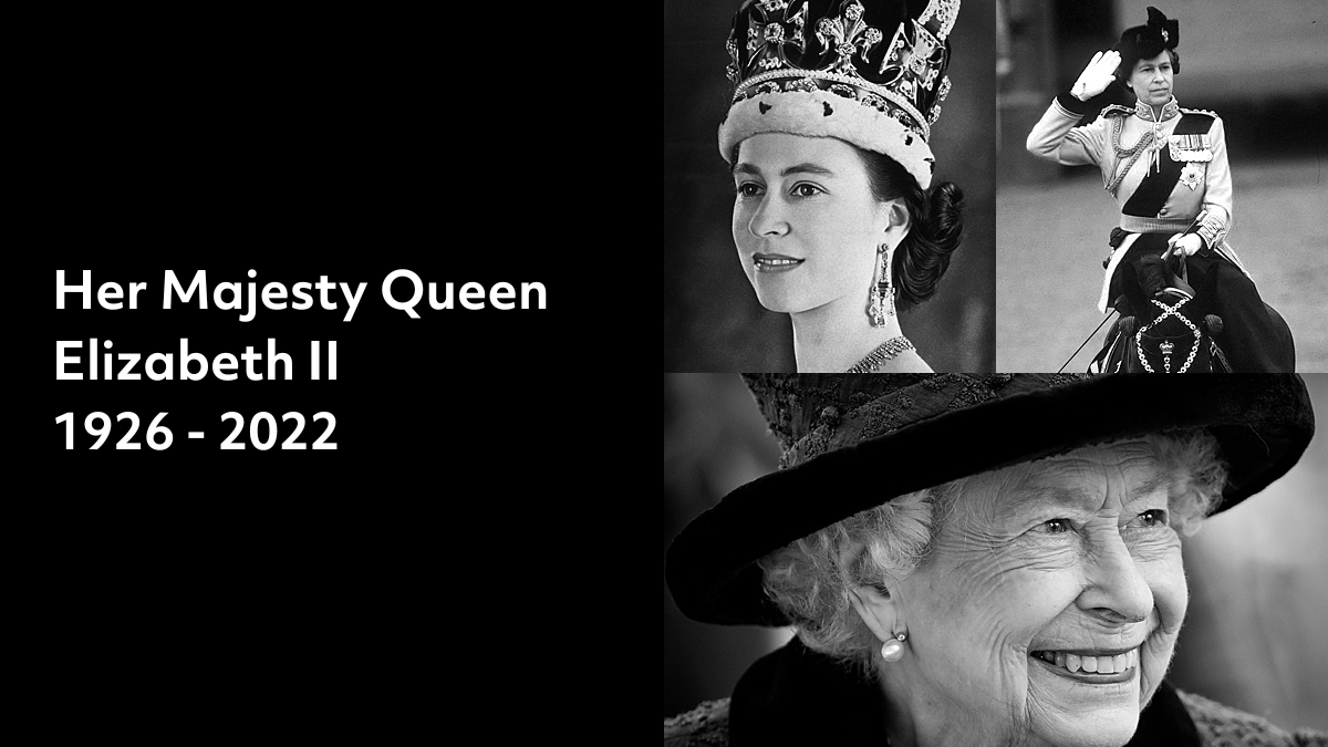 RTX_News's tweet photo. We mourn the loss of Her Majesty the Queen, a leading world figure, a beacon of light and symbol of democracy. Her role in the United Kingdom and among its allies will shape the future. Our thoughts are with her family at this time. https://t.co/yhhVXWc8Xr