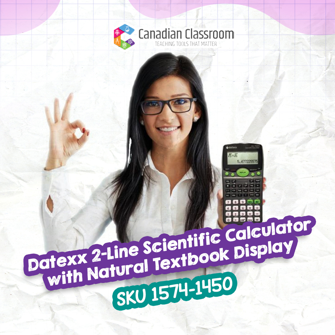 This scientific calculator with 2-line alphanumeric natural textbook expression display has over 200 functions.
.
#CanadianClassroom #OnlineShopping #OnlineStore #Sales #Stem #StemEducation #Science #WomenInStem #Robotic #Coding #Programming #edtech #modeling #Canada