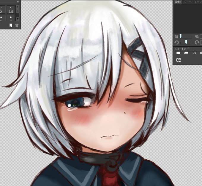 差分用に泣き顔描いてるけど…🤔
描いてる自分も同じ表情しちゃうの何で?w

#ハサミと魔法のアナストロジア #Anastologia_with_scissors_and_magic 