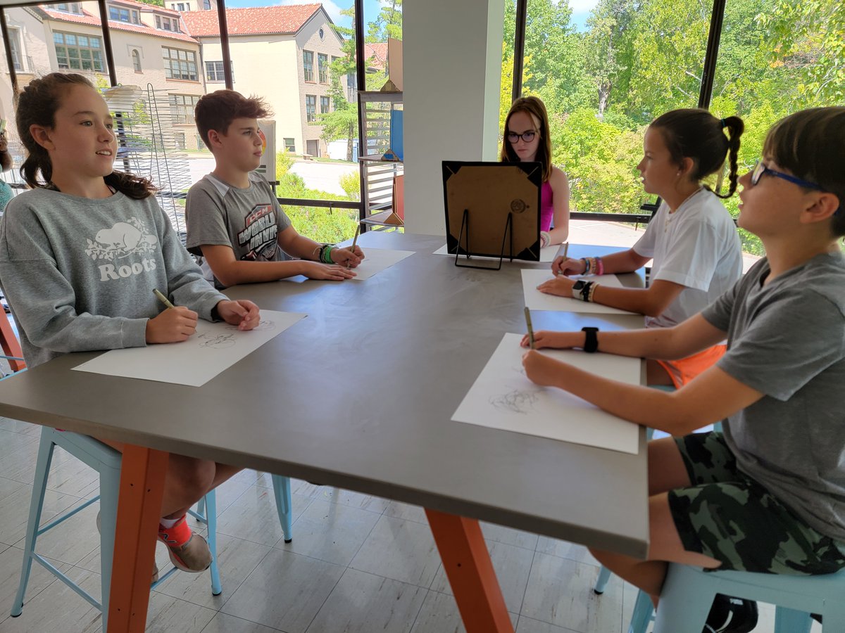 JBSchool's tweet photo. This week 7th graders are learning about contour drawing in Ms. Allison's painting and drawing class. Students drew each other without lifting their pens and got a kick out of their reveals! #jbsstudents #jbsart #jbsfaculty https://t.co/38OWYPZQ1o