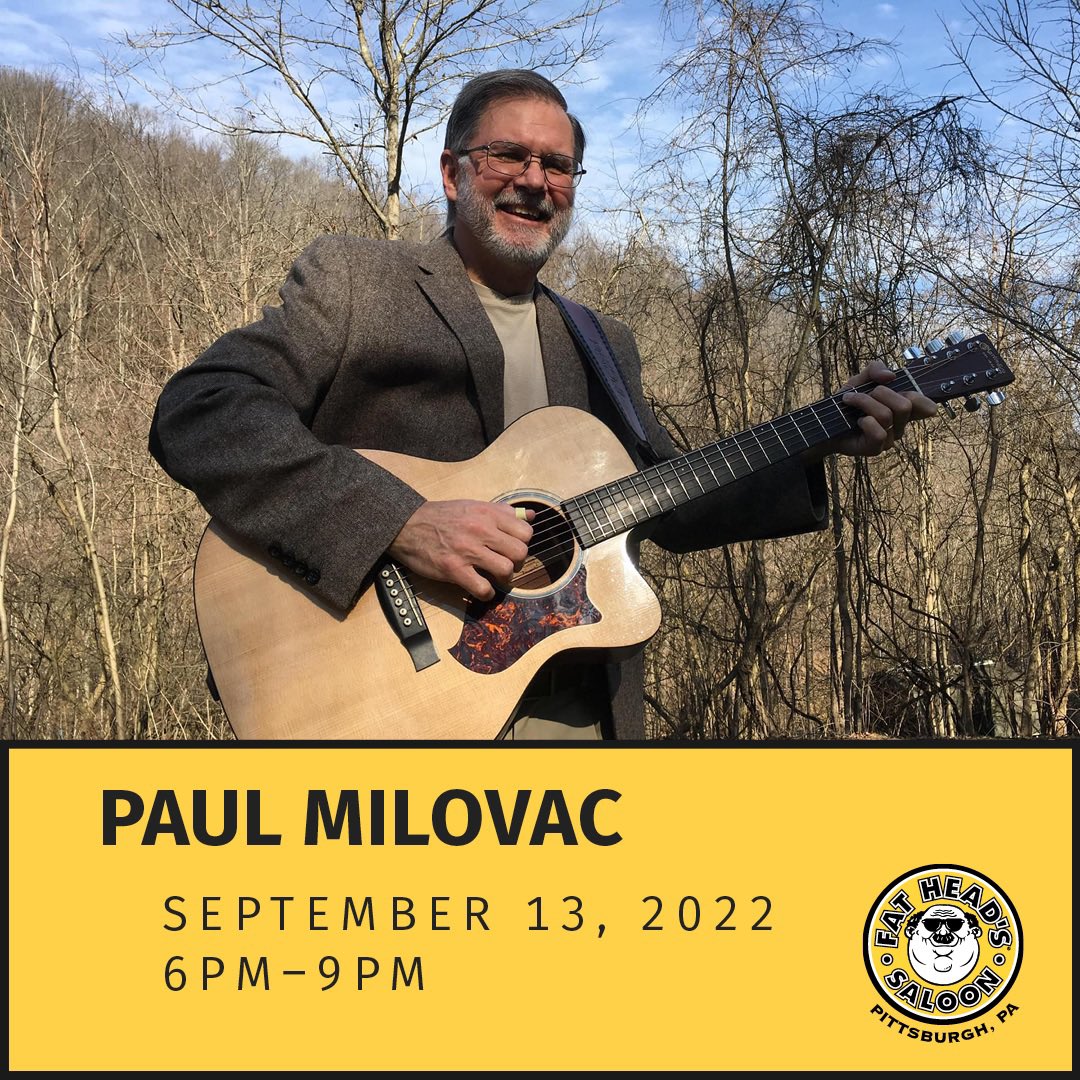 FatHeadsPGH's tweet image. Good eats, good drinks, and good music? Name a better Tuesday night! 
    
This Brewsday we’ll be joined by Paul Milovac for some acoustic, classic rock, and country tunes! Stay tuned for our #SelectMenu. See you there 🍻🎵