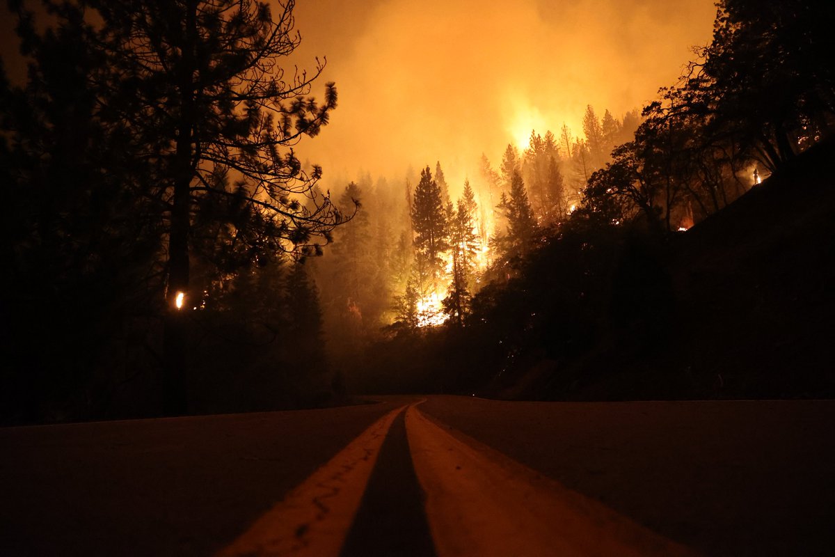 The OES 8435 Strike Team demobilized from the Rum Creek incident in Oregon on Sunday, September 4, and was immediately reassigned to the Mountain Fire near Weed, in Siskiyou County, where they are working on the fire line. (Photo courtesy of Cal Fire) #westsacfire #mountainfire