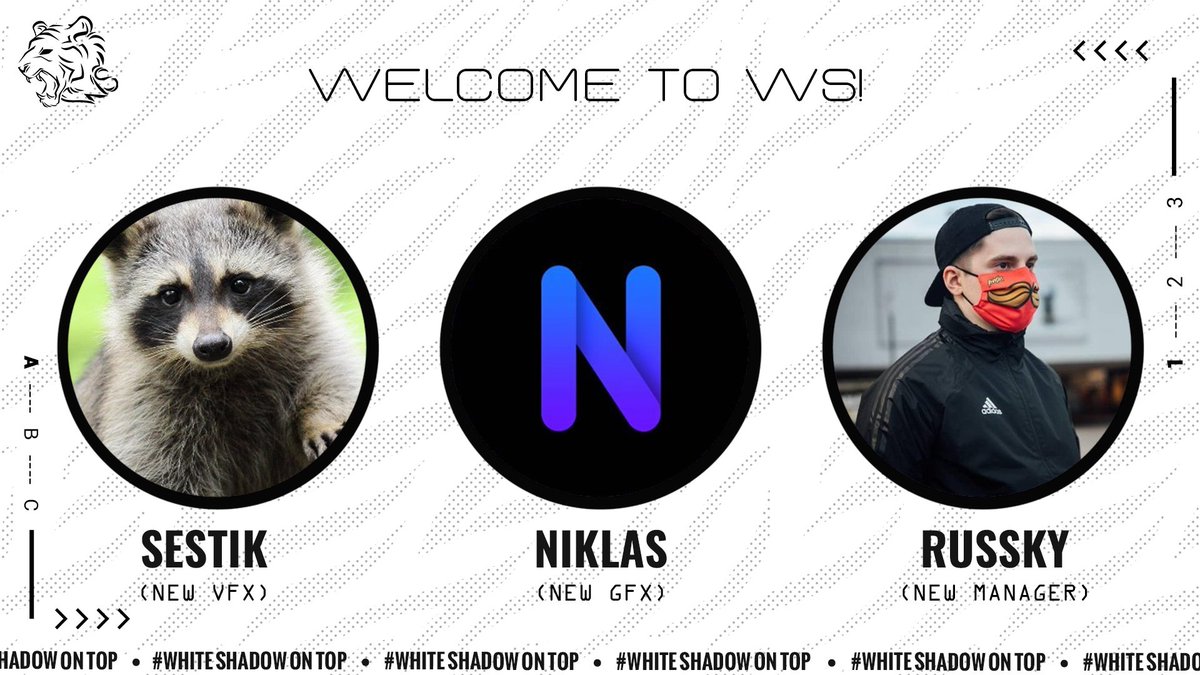 Welcome to our team 🤍🖤

new manager <a href="/RusskyTV/">Russky</a> 
new content editor @SestikVFX 
new designer <a href="/IsNiklas/">ThisIsNiklas</a> 

we are looking forward to a successful time🔥