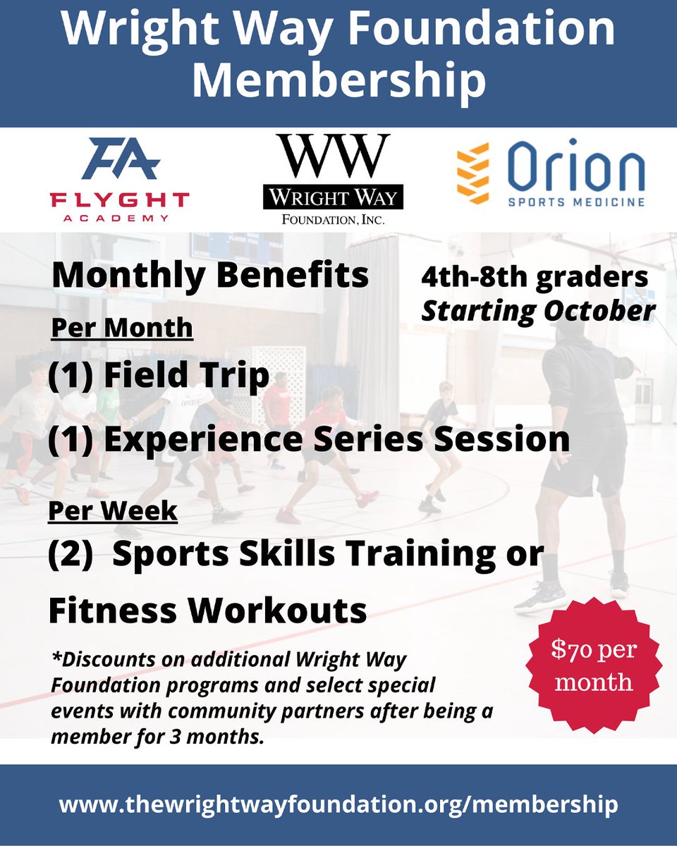 FlyghtFitKC's tweet photo. Introducing Wright Way Foundation Memberships! 

Get exclusive perks and discounts on WWF events, programs, and more! 

To learn more, visit https://t.co/rIJruWzfUT https://t.co/11Q4SWCUxL