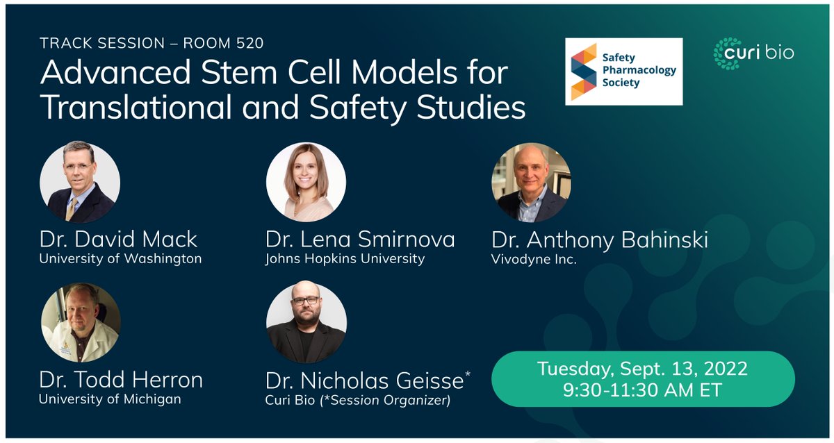 Curi_Bio's tweet image. #2022SPS is right around the corner! Don&apos;t miss our session on Tuesday at 9:30a ET, organized by Curi&apos;s CSO Dr. @n_geisse. Speakers will present on Advanced Stem Cell Models for Translational and Safety Studies.
Details: hubs.ly/Q01lVzpg0
#2022CSPT #TranslationalResearch