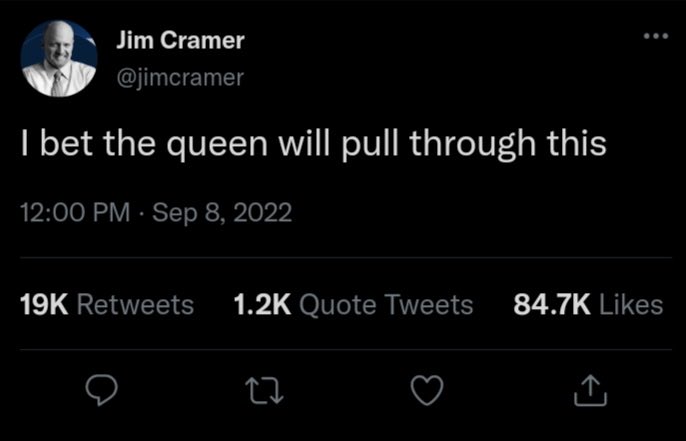amlivemon's tweet photo. Inverse Cramer now kills people https://t.co/IlFmlTQaki
