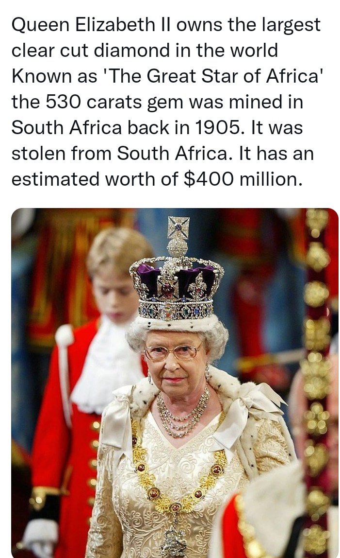 Just_khalangaa's tweet photo. @BBCAfrica When are you returning our diamonds, which she stole? https://t.co/oh8snbPOvq