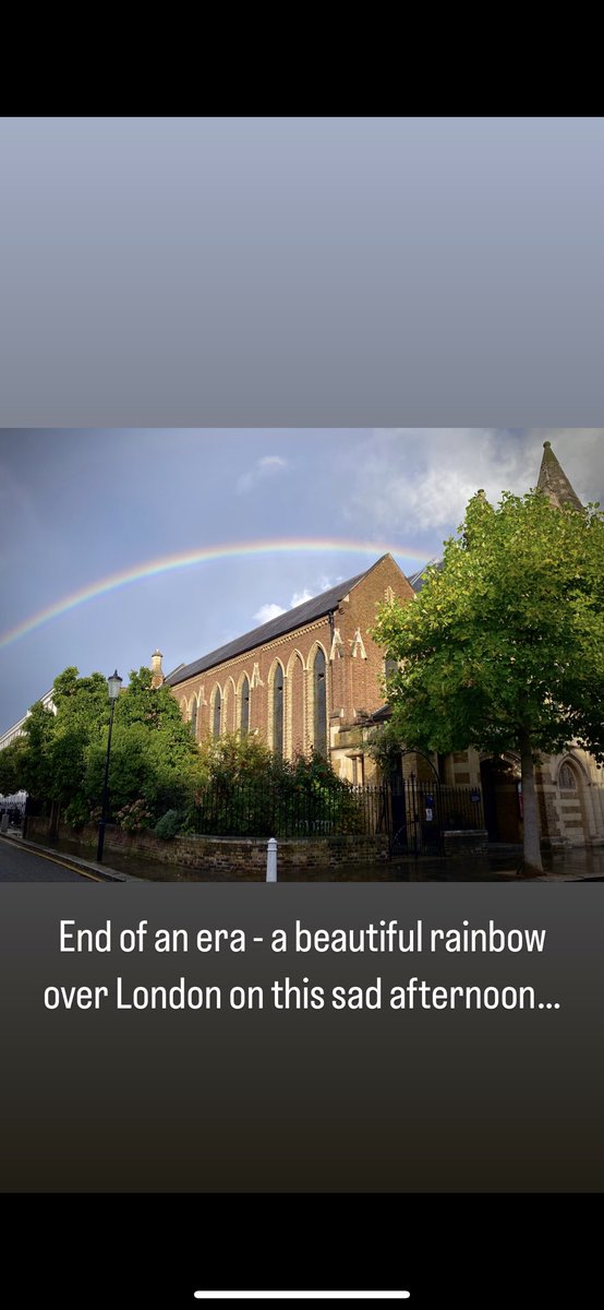 What a sad day, a beautiful rainbow over Chelsea at the end of the incredible reign of Queen Elizabeth II #QueenElizabeth