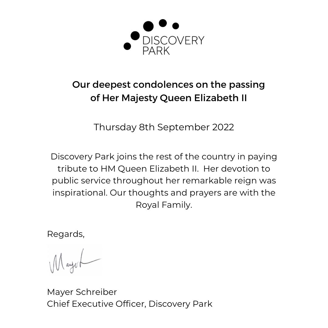 Our deepest condolences on the passing of Her Majesty Queen Elizabeth II