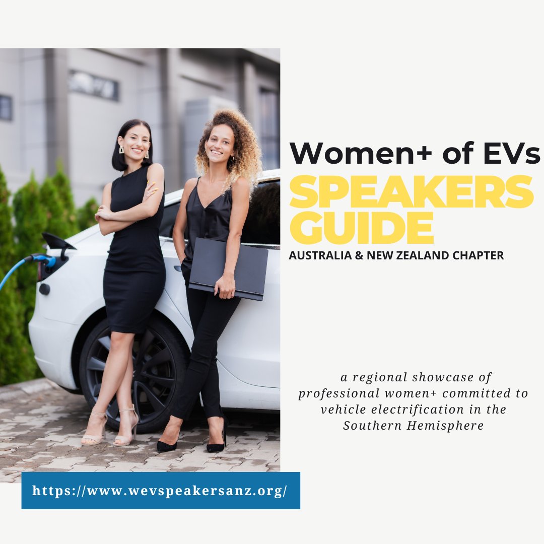 The #Australia and #NewZealand  Chapter of <a href="/WomenofEVs/">Women of Electric Vehicles</a> is excited to announce today, on #WorldEVday, the launch of our Speakers Guide.👩🚗🔌
wevspeakersanz.org