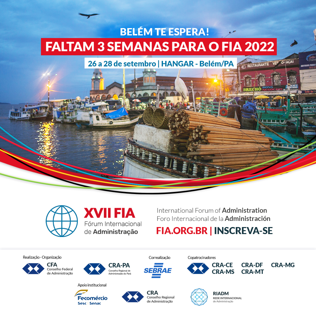 cfaadm's tweet photo. 🗓 Faltam apenas 3 semanas para o FIA 2022.  A abertura oficial do evento será no dia 26 de setembro, às 19:00 horas, no Hangar – Centro de Convenções e Feiras da Amazônia. Não perca! acesse: https://t.co/62vRBS9Ebs
#crapa #cfa #SouADM #FIA2022 #Administração https://t.co/Evtbp05mvG