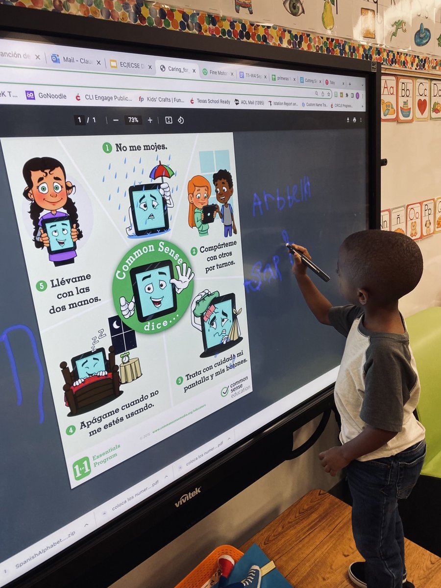 Learning technology safety in Prek. #WilsonWay