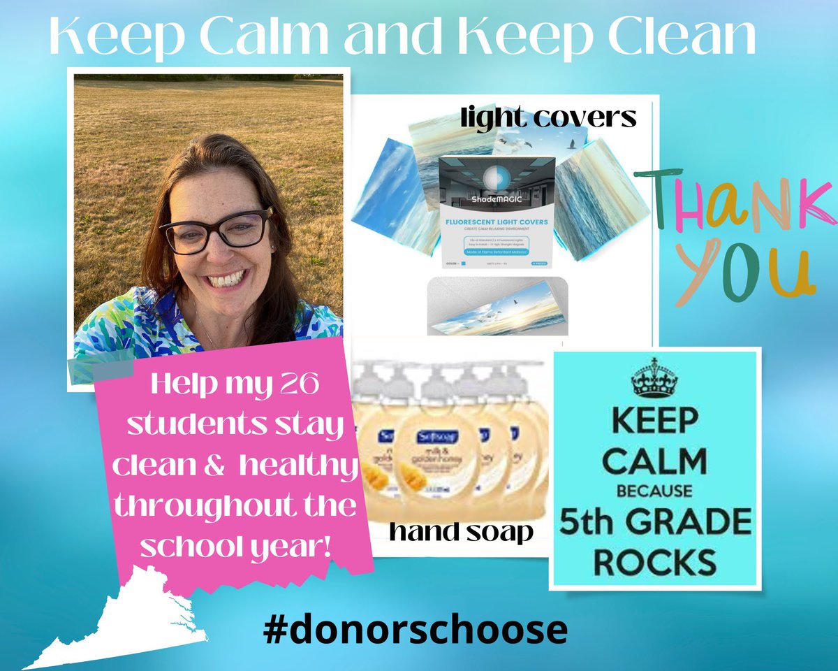 mrsluley's tweet photo. π¨New Projectπ¨Letβs make this π soar! #BetterTogether We need your help Twitter world! My 26 5th gradeπ¨π½βππ©βπ in Fairfax, VA would love to stay clean & healthy this school year with your help. Check out my DC project & see how! Thank you! #donorschoose https://t.co/WZlCfsn6ZH https://t.co/RKTs1UxZm1