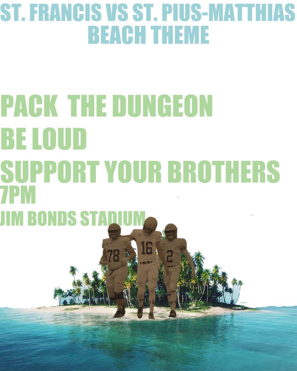 Beach theme this Friday in the Dungeon!! Be there in the Student section!!