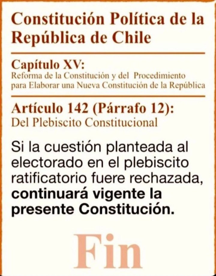 Francis25830521's tweet photo. Felicitaciones a todos, ya recularon de tomar al mamarracho como texto de trabajo para una nueva constitución, y los líderes de la traición, han bajado la intensidad. Además, se ha concretado un buen número de renuncias en los partidos de chilejuimos. 

#ChileNoCaerá https://t.co/hthij9mlkB