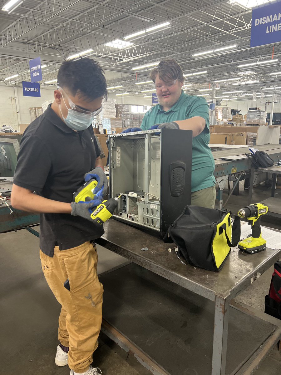 Thank You eWorks for partnering with Leyden’s Vocational Program! Our students are gaining real life work experience and are enjoying it! @212transition