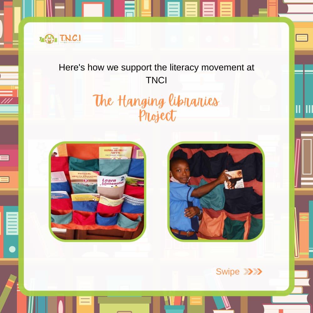 tnci_africa's tweet photo. At @tnci_africa, our goal is equally to promote and encourage literacy in young children equipping them through our mentorship programs for world change such as:
✨Read A Book TNCI
✨Hanging Libraries 
#WLD 
#PromoteLiteracy
#HangingLibraries https://t.co/1gp4dJePFi