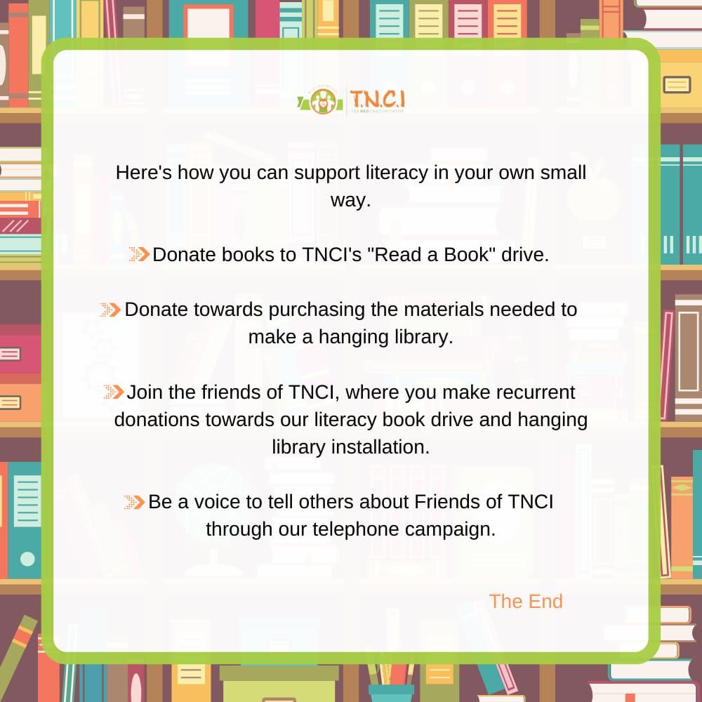 tnci_africa's tweet photo. Here is how you can support in your own small way 👏🏿

#WLD 
#PromoteLiteracy
#HangingLibraries
#BookDrive
#TransformLiteracyLearningSpaces https://t.co/YcVKtjs9Ns