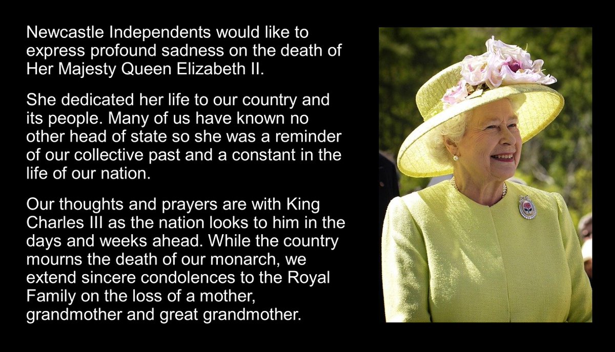 newcastlefirst's tweet photo. Statement on the death of Her Majesty Queen Elizabeth II. https://t.co/yMbXvqoKnG