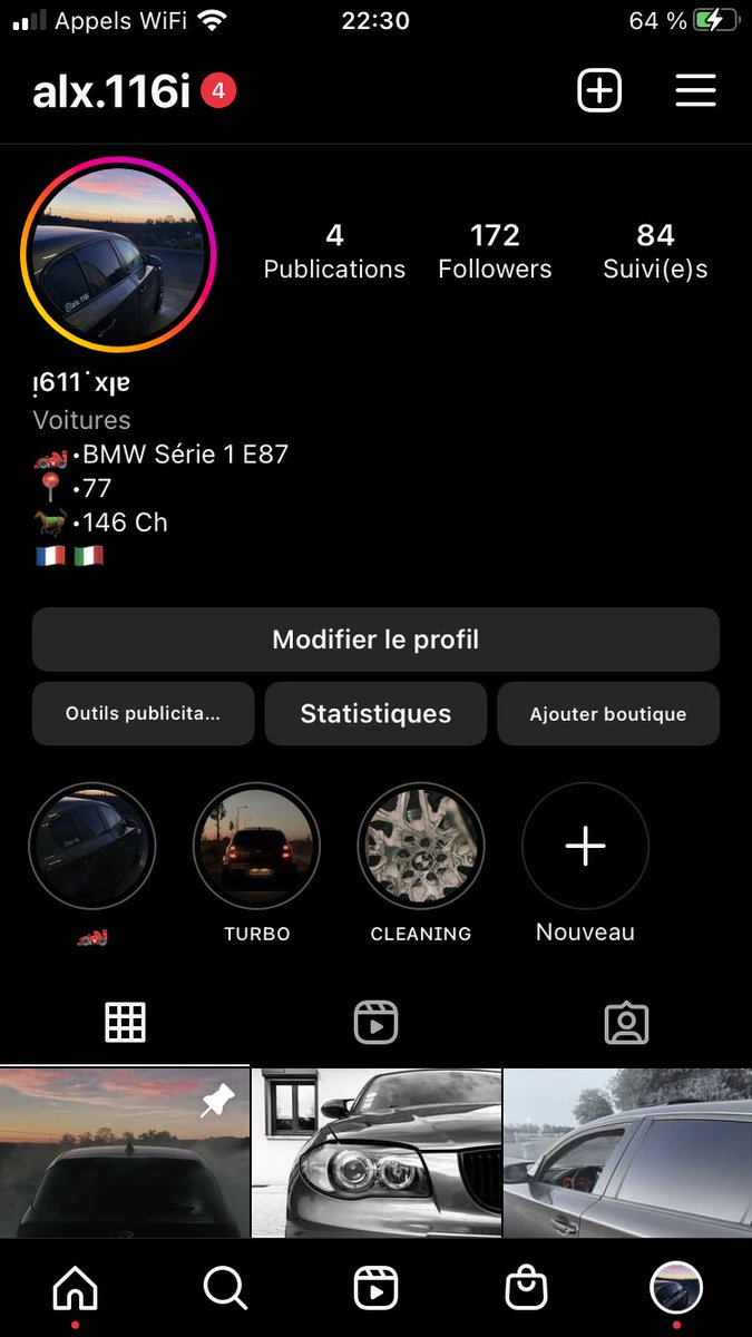 Salut à tous voilà mon Instagram, enfin plutôt le insta de ma voiture, si vous pouvez vous abonnez et/ou partager afin qu’entre passionnés on se suivent. Je vous remercie 🙏🏽❤️