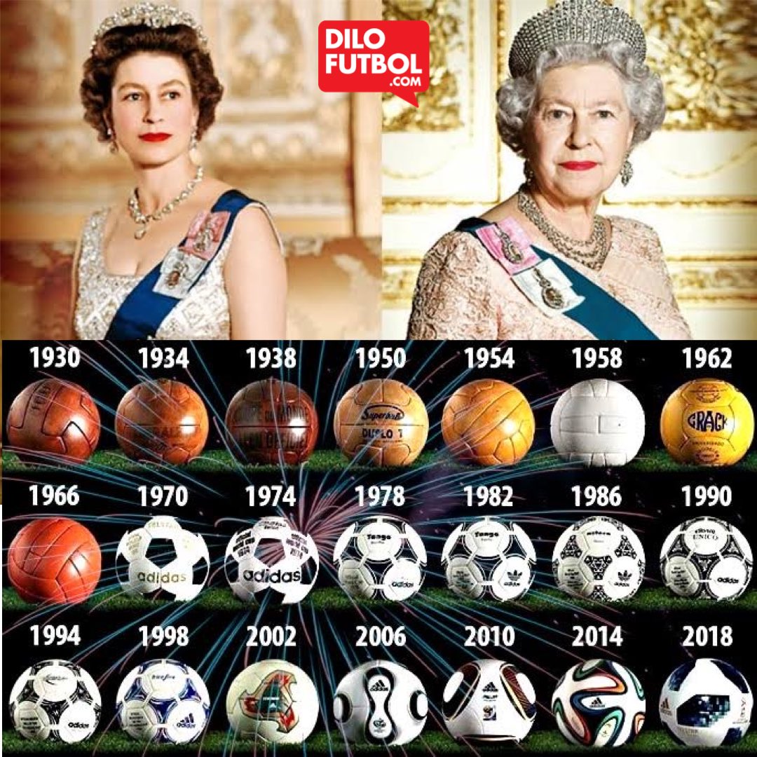 La reina Isabel vivió todos y cada uno de los mundiales de la historia 😲 
La extrañaremos en Qatar 🇶🇦 😔 
QEPD #dilofutbol