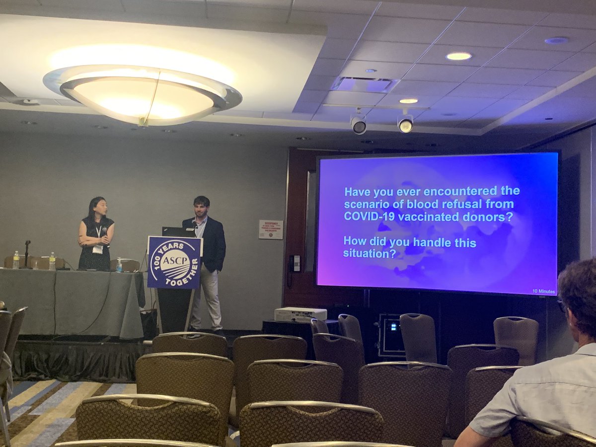 amitlabmd's tweet photo. Refusing blood transfusions from Covid 19 vaccinated donors. Didn’t know this was a thing?! #ASCP2022 #ASCP100 @ASCP_Chicago @ChrisTormey3 https://t.co/zAYFIoKFY8