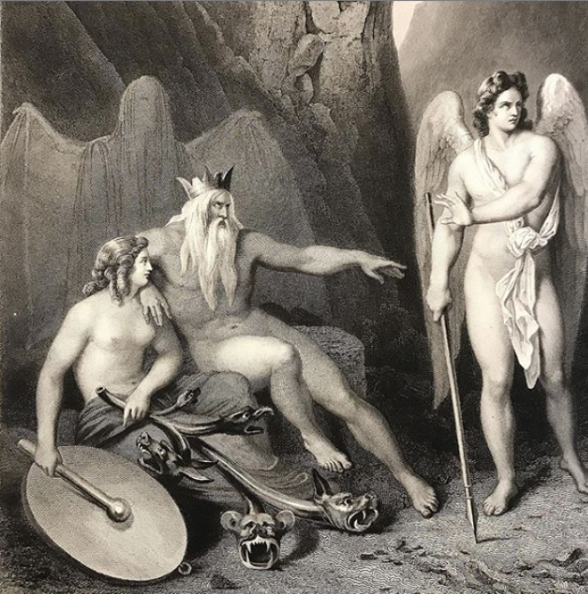VickyGiavasi's tweet photo. Satan at the court of Chaos.

Detail of  #engraving after #Flatters for the Paradise lost by #Milton https://t.co/ieiK3jlMfb