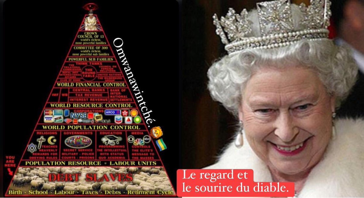 omwana_wintche's tweet photo. Lassés de mentir, ils ont enfin officialisé le décès du diable sur terre. Les moutons pleurent leur maîtresse Elizabeth II.🦁🇬🇦
#QueenElizabeth #ElizabethII #queen #Elizabeth #RoyalFamily #QueenElizabethII #illuminaty #NWO #ElizabethIsADevil #ElleEstMorte https://t.co/LOSSjXvSPY