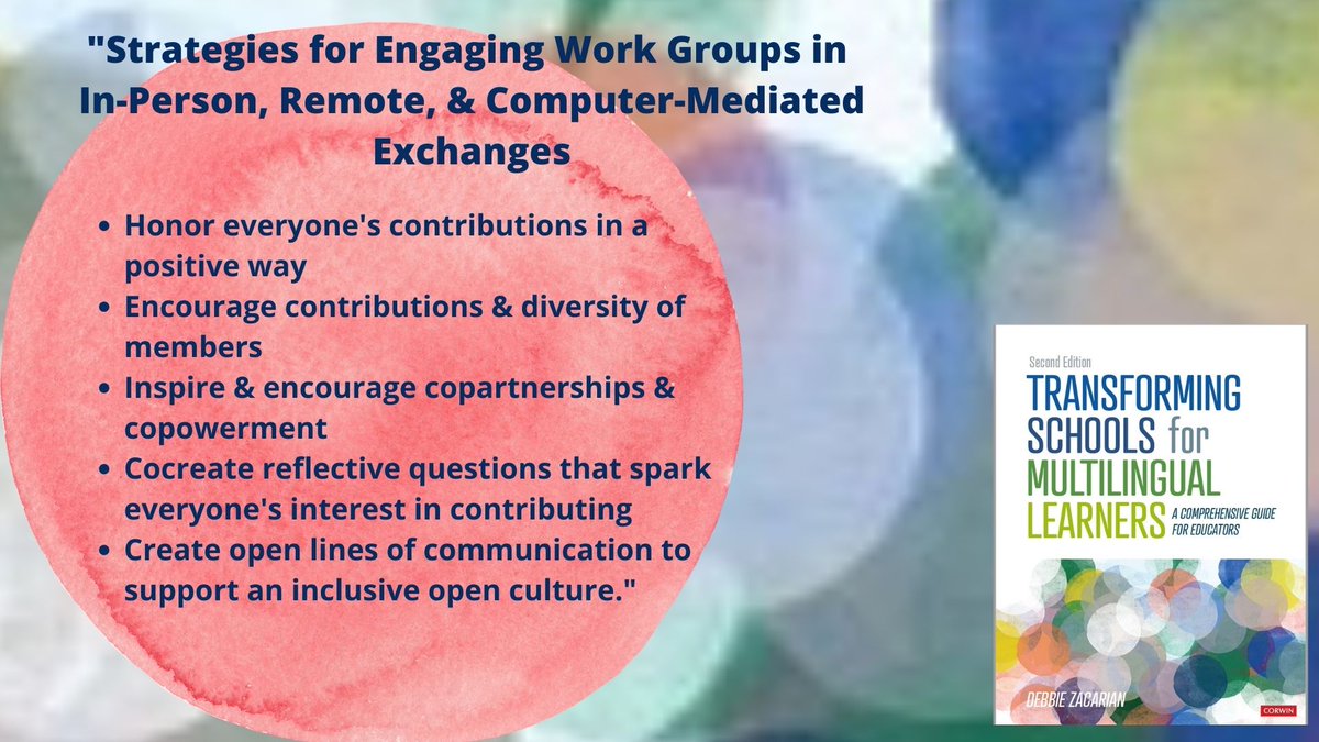 DebbieZacarian's tweet photo. Strategies for advancing equity through language assistance work groups #transformpractice #corwintalks @jen_knudsen
@calderonexc
@debbiezacarian
@andreahonigsfel
@OrinthiaHarris
@DrMandyStewart
@SydneySupportEd
@amausbach
@DStaehrFenner
@elisaBmacdonald @corwinpress https://t.co/csUpLx3Ihl
