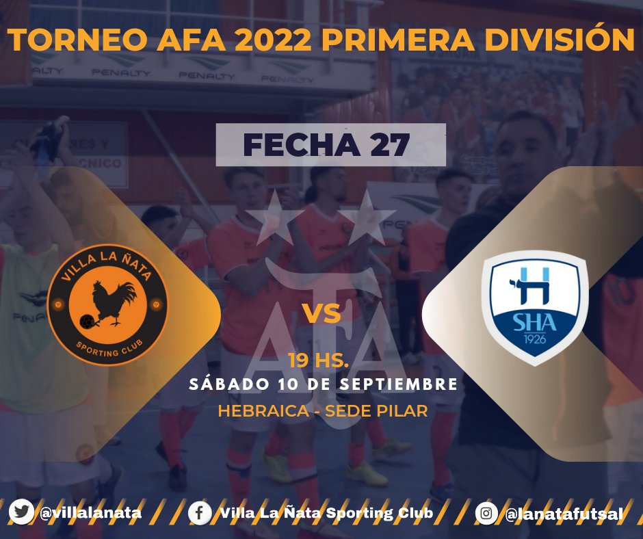 ¡El sábado, juega la Ola Naranja! 🧡

✅ Futsal AFA - Primera A 
🆚 Hebraica
📊 Fecha 27
📅 10-09
⏲️ 19 hrs.
🏟️ Hebraica
👫 Con público
