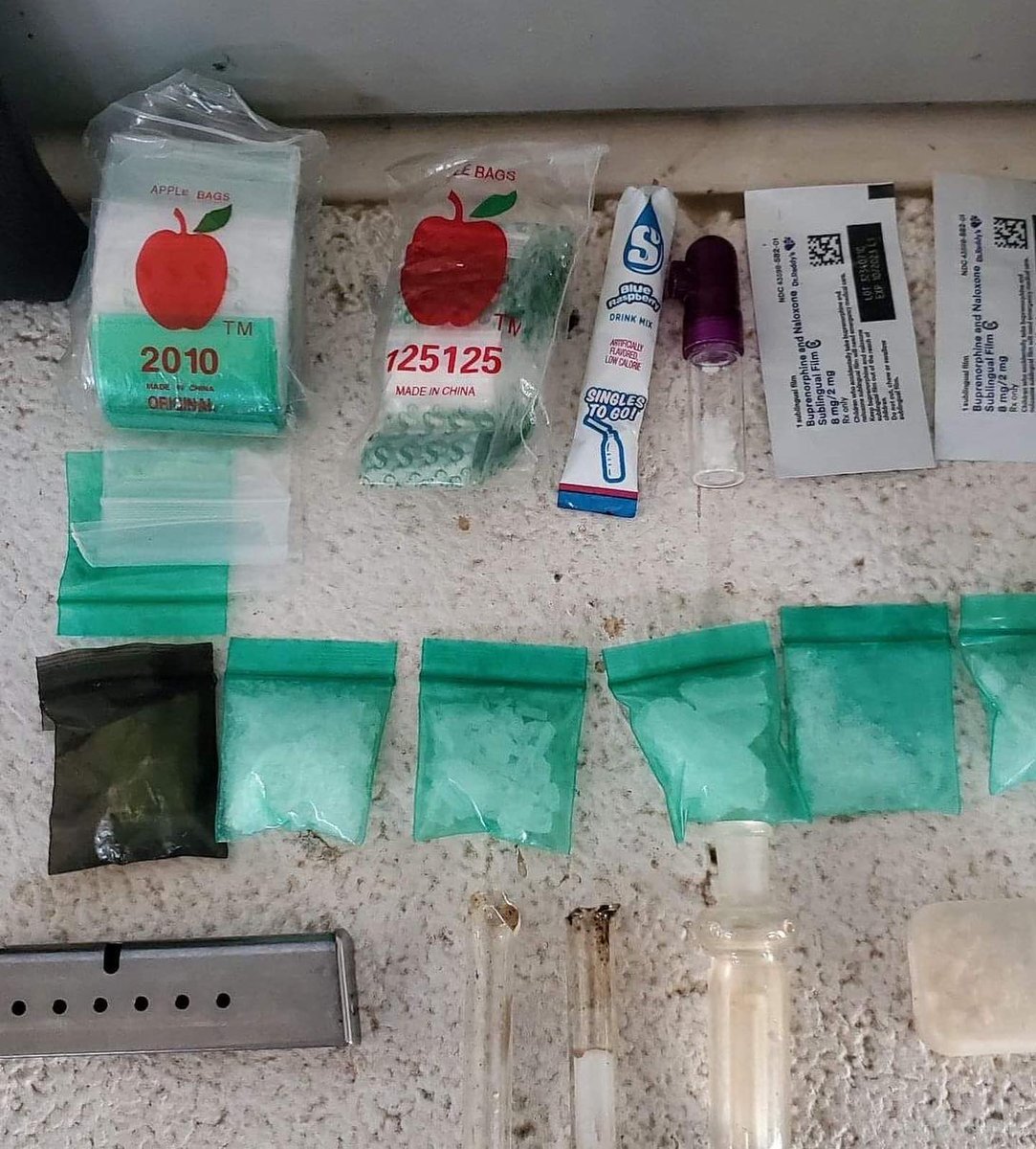K9s are out there risks their lives to keep us safe! This is Santa Rosa’s PD (NM) K9 Iwan’s find from last month;  meth, heroine, fentanyl, cocaine, and suboxone. Further investigation and a search warrant lead to 2 guns possibly involved in a murder. Way to go Iwan!