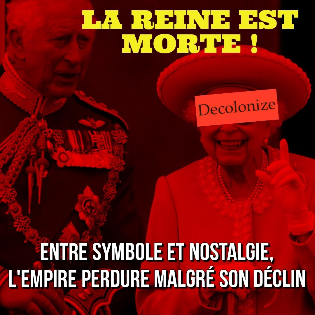 🔴 LA REINE EST MORTE ! 🇬🇧
▶️ Entre symbole et nostalgie, l'empire perdure malgré son déclin

Comme à chaque événement de la famille royale, nous allons devoir supporter un sentimentalisme malaisant, dont nous devrions encore partager la tristesse. #QueenElizabeth 

#Thread