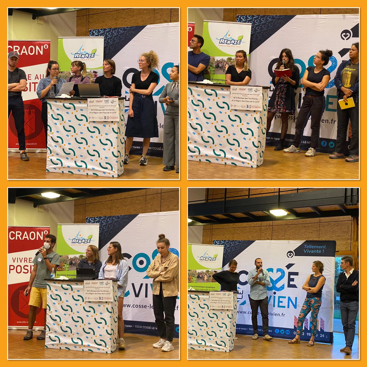 E_Doineau's tweet image. 🥇 Médaille d’or aux 16 étudiants du #hackathon 🙏‼️ils ont ouvert le champ des possibles pour l’avenir des espaces publics des 3 #petitesvillesdedemain du @PaysCraon Craon, Cossé-le-Vivien et Renazé @Prefet53 @paysdelaloire @lamayenne