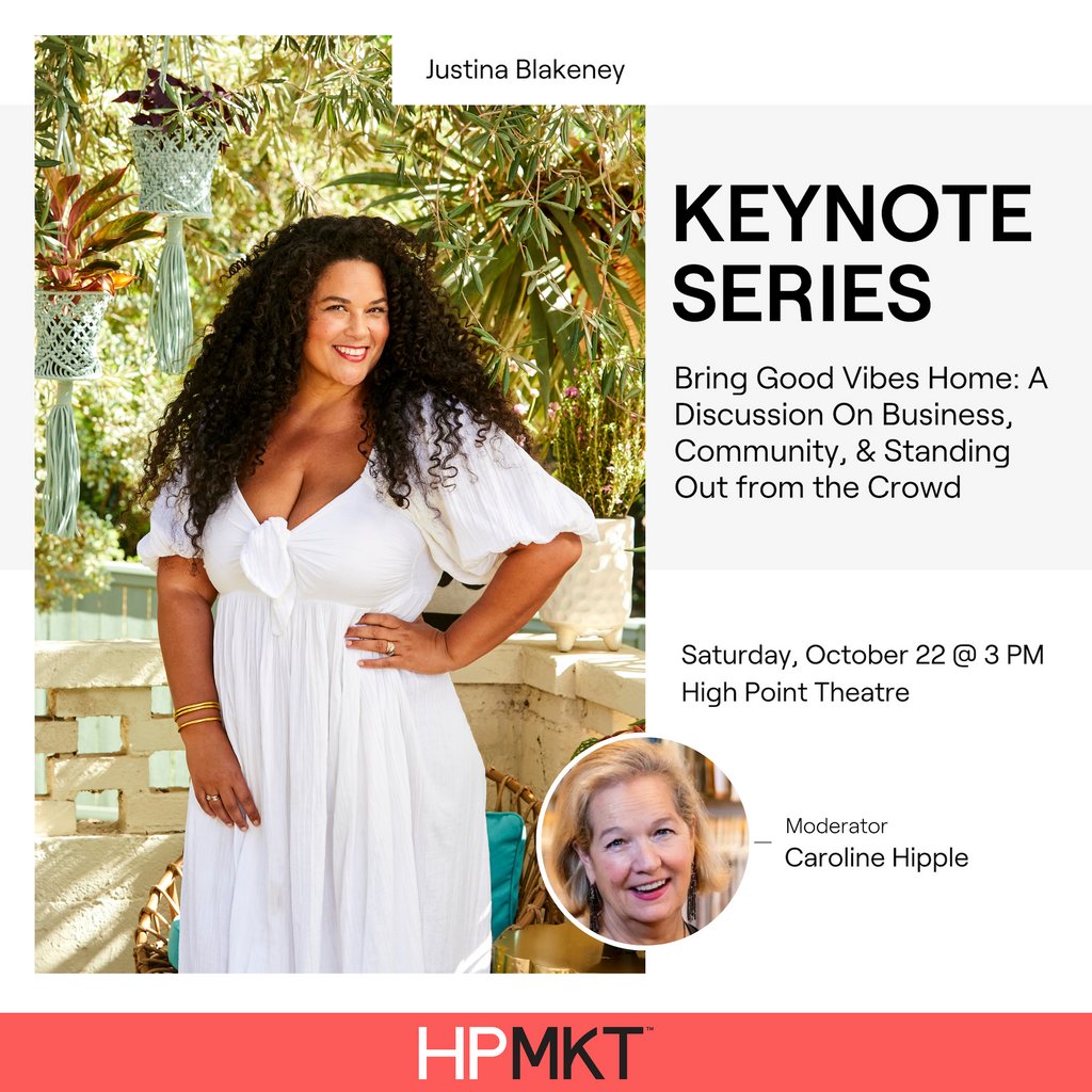Designer and NYT bestselling author @justinablakeney returns to #HPMKT for a discussion on her design philosophy, licensing deals, and the founding of her thriving lifestyle brand, @thejungalow. For more info on our Keynote Series, visit bit.ly/3B5zBbs
