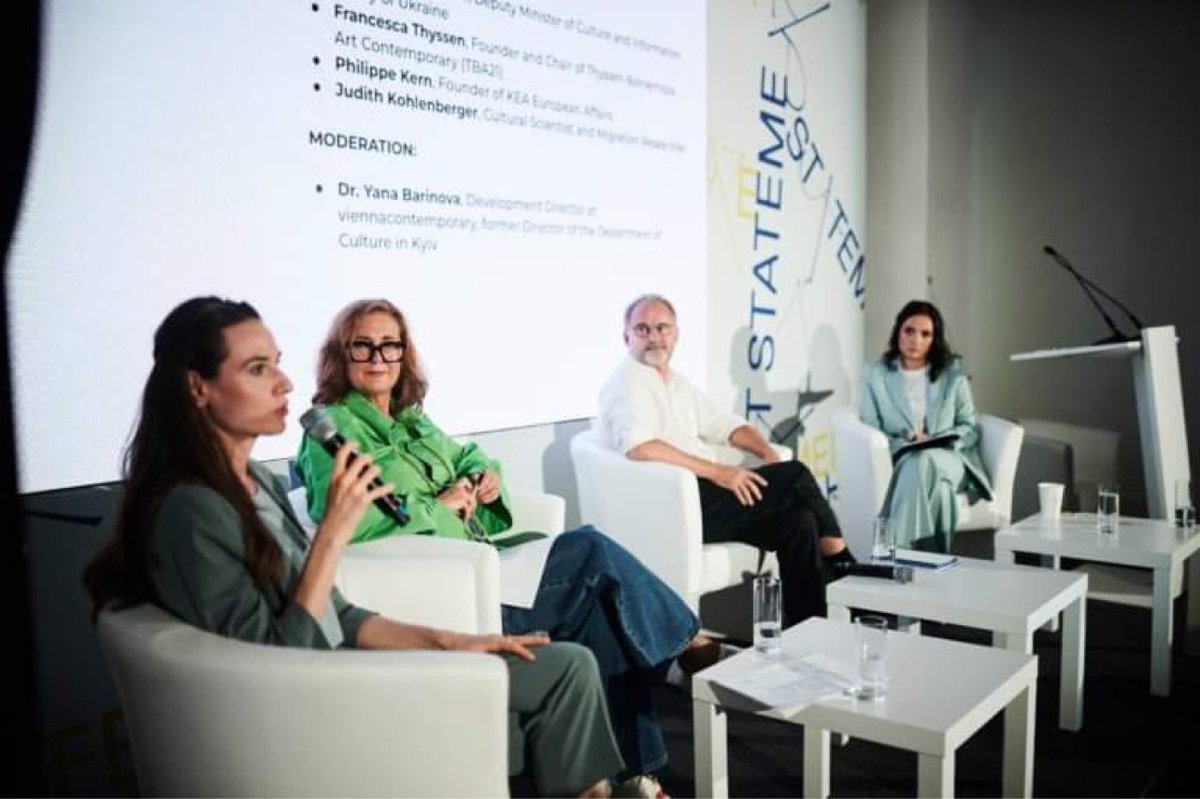 phikern's tweet photo. In Vienna to contribute on Ukraine cultural sector to make the most of EU integration process , to pay hommage to the fearless Ukrainians on the frontline to defend European cultural values, memories and ideals @KEAtweets #statementukraine #ARTvsWAR https://t.co/wgS9oBc2kw